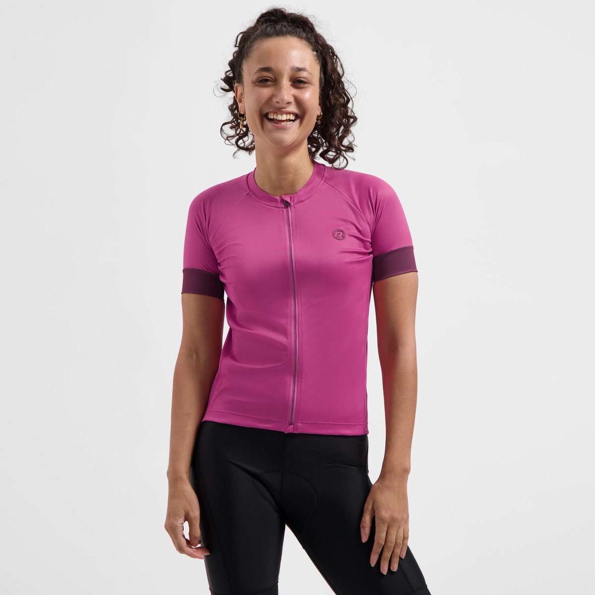 Rogelli modesta fietsshirt dames - korte mouwen - roze - s