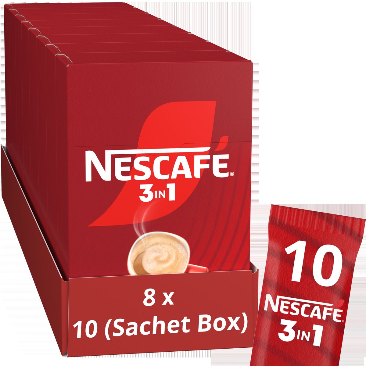 Nescafé 3in1 Instantkaffee – 8 Kartons x 10 Beutel
