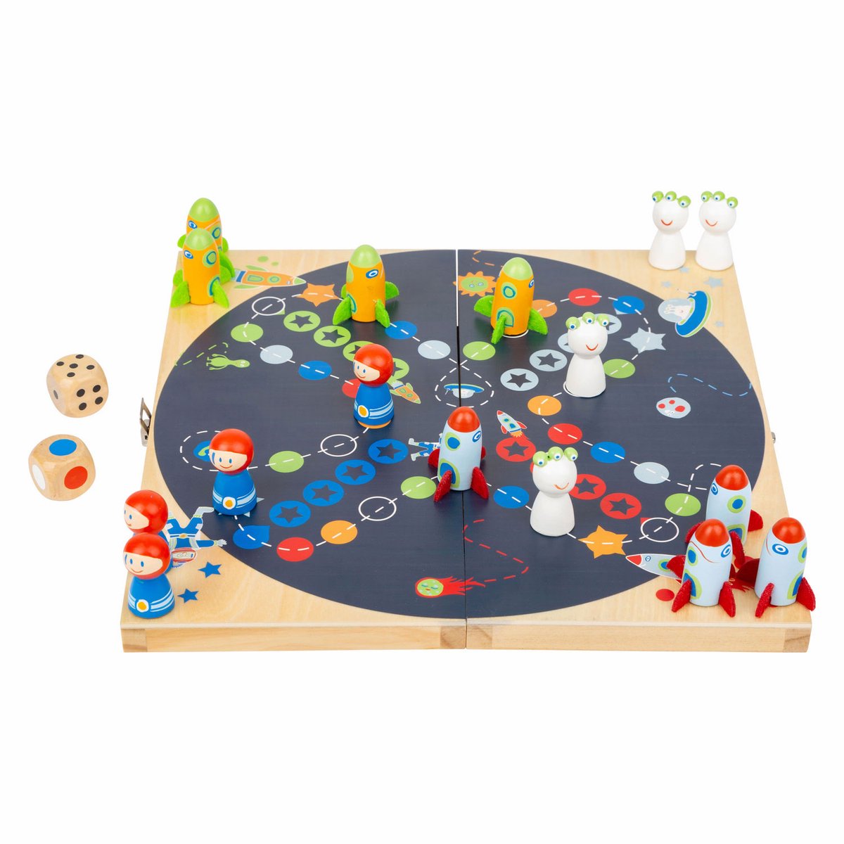 Small Foot – Weltraum-Ludo-Spiel aus Holz