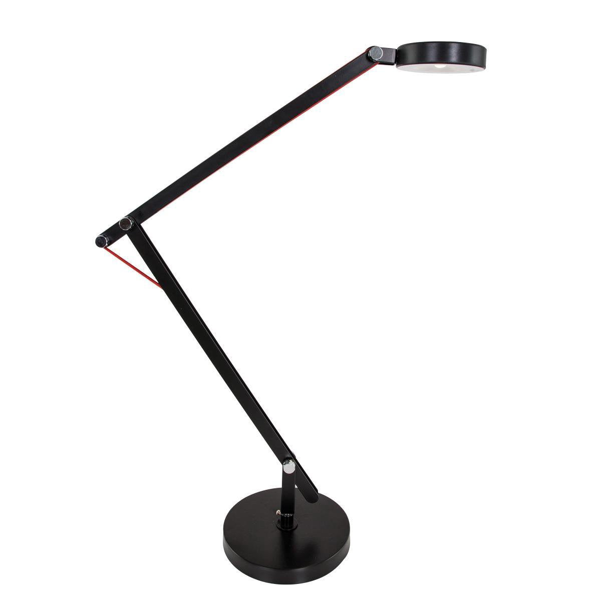 Trio Amsterdam - Tischleuchte - Schreibtischleuchte - schwarz - inkl. 1x SMD 5W - 500lm - 3000k - Sockel, Klemme und Wandmontage