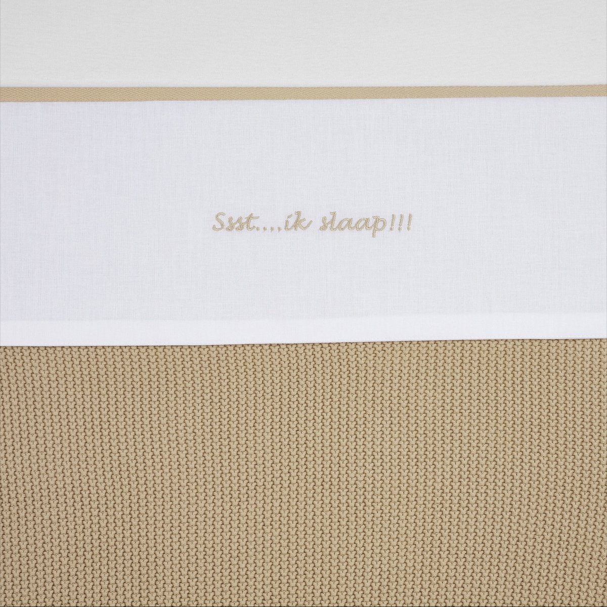 Meyco Baby psst...ich schlafe!! Bettlaken – Sand – 100 x 150 cm – 0,3 Tog