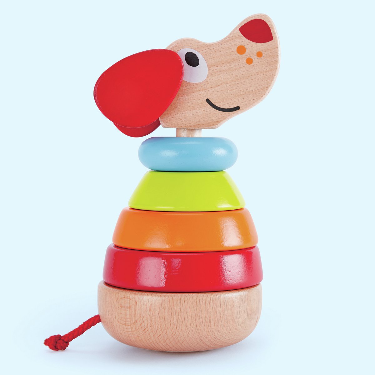 Hape Stapelhund Pepe – Stapelturm aus Holz mit Sound für Babys ab 12 Monaten