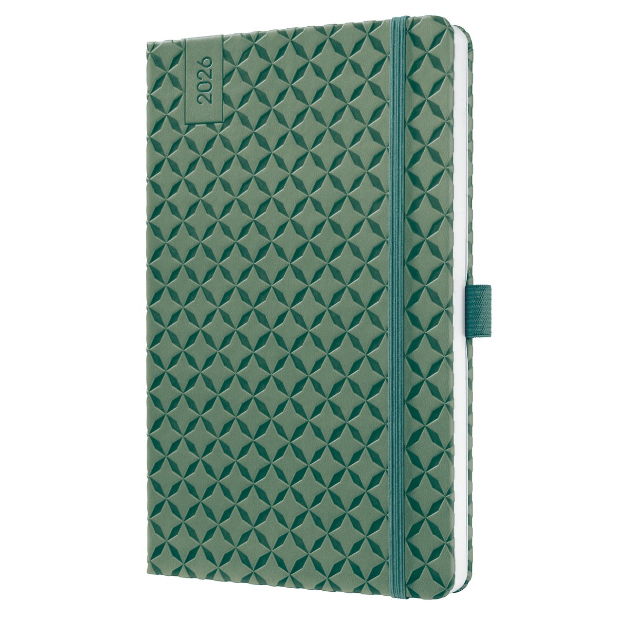 Sigel Wochenplaner Flair 2026 – Größe A5 – naturgrün – Hardcover – si-j6135