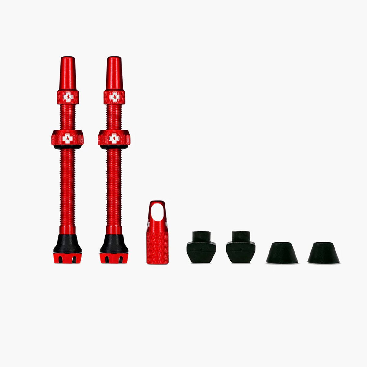 Muc-Off Muc Off Tubeless-Ventil V2 SV (44 mm), Farbe: rotes Aluminium
