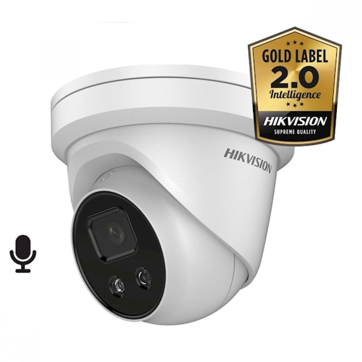 Hikvision Pro-Serie mit Acusense DS-2CD2346G2H-IU (2,8 mm) (EF) Turm-IP-Sicherheitskamera für den Außenbereich, 2688 x 1520 Pixel, Deckenwand