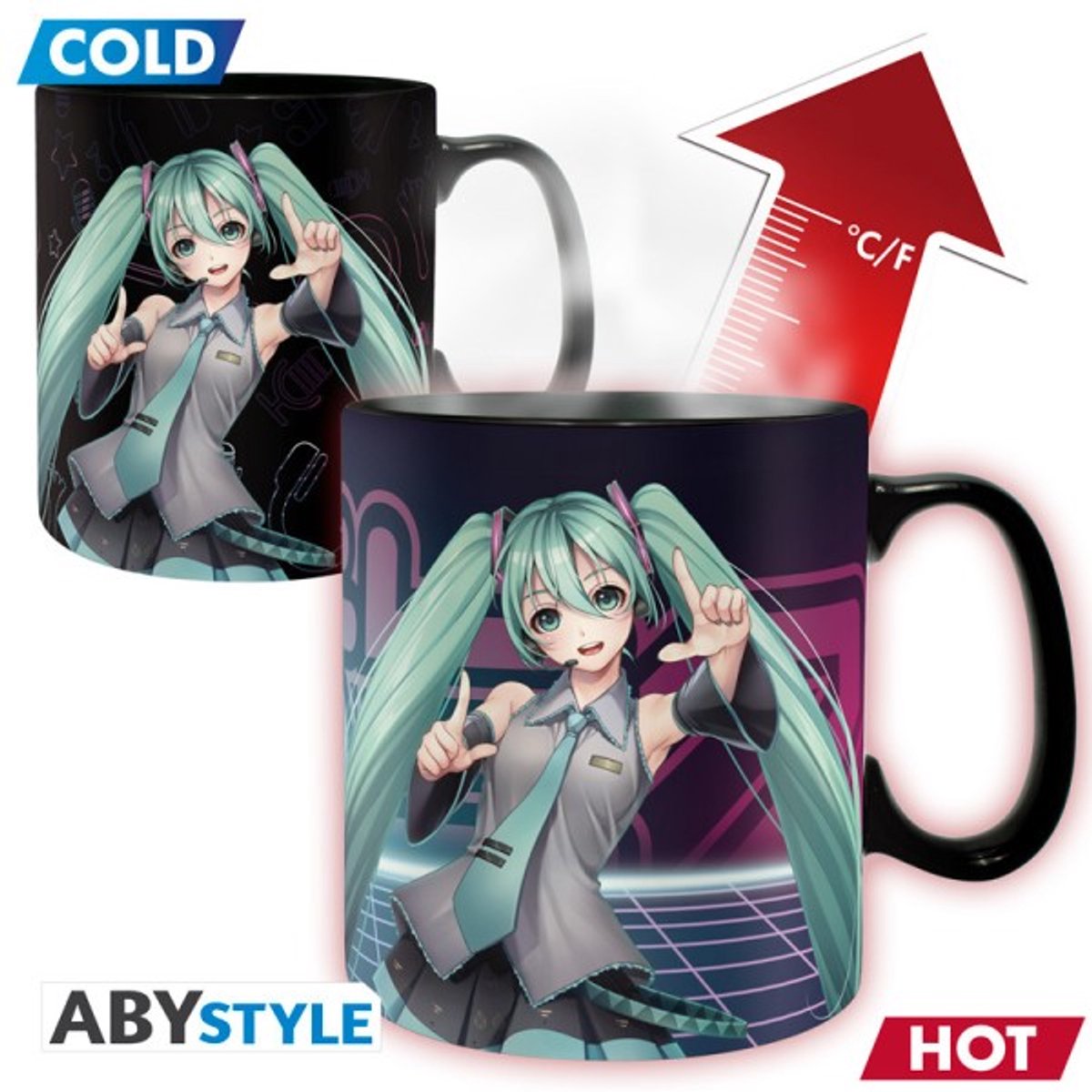 Abystyle Hatsune Miku – Becher mit Wärmewechsel – 460 ml – Hatsune Miku – Karton