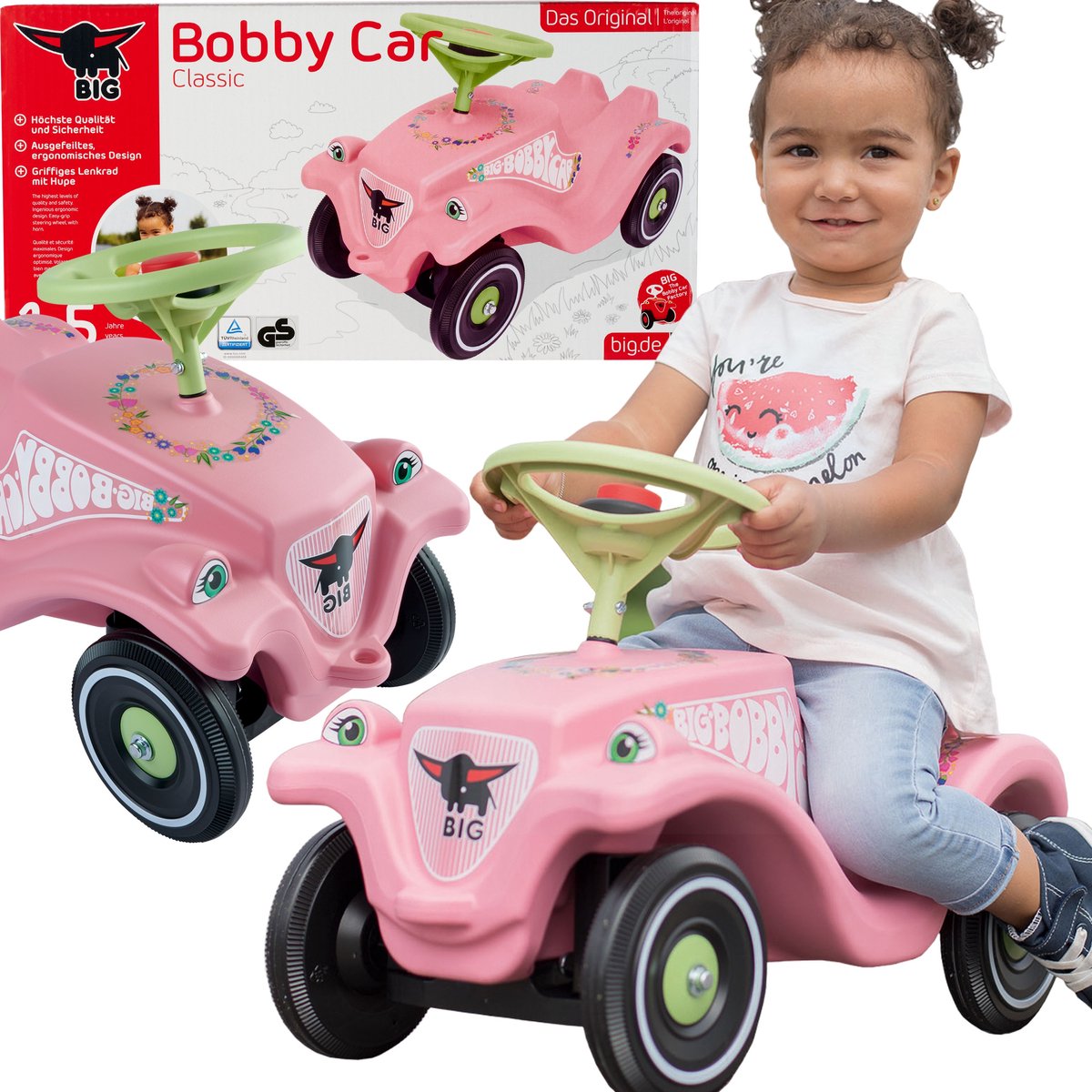 Big Bobby Car Classic Flower Walking Car