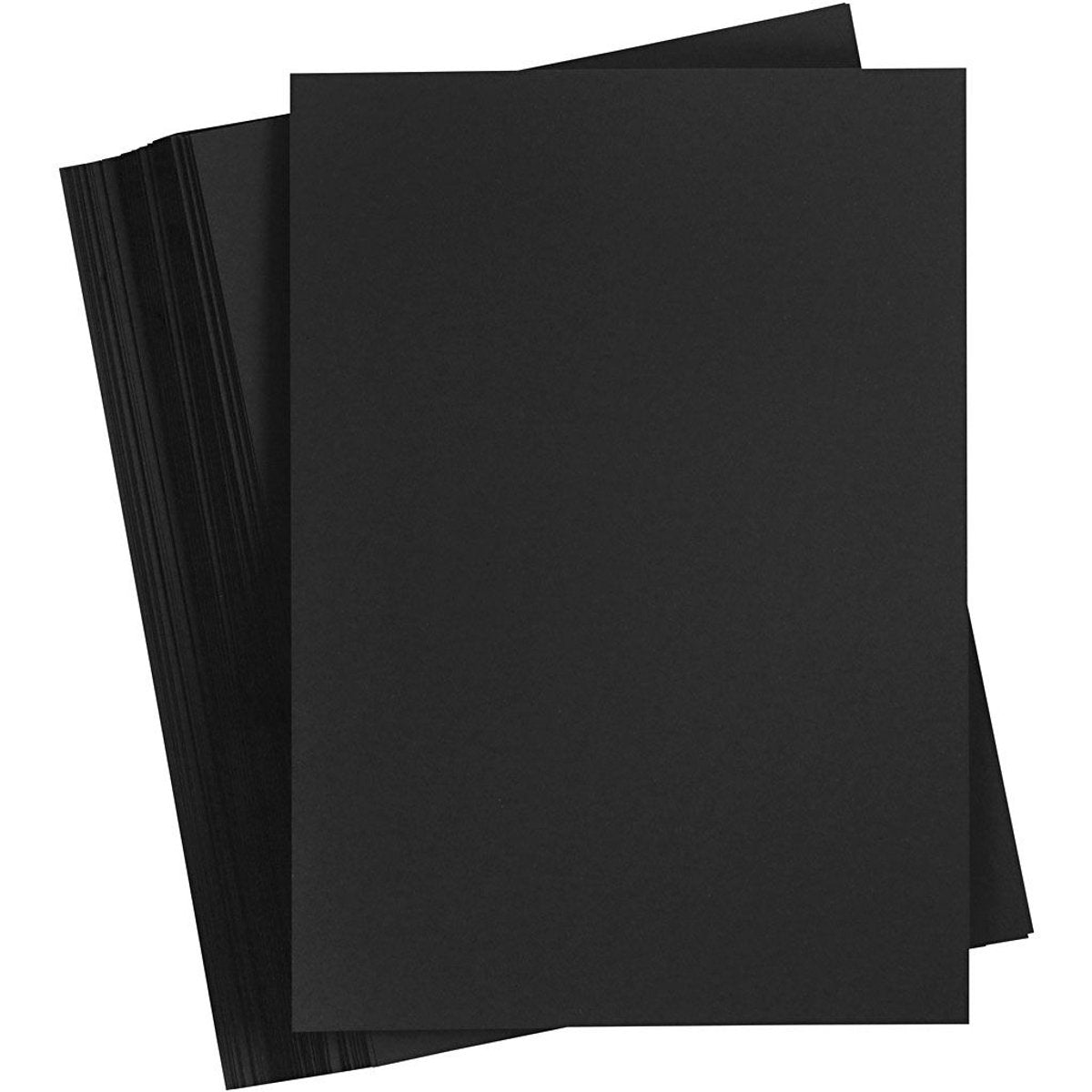 Creativ Company schwarzer Karton 180 Gramm – A3 schwarzer Karton – Hobbykarton – stabiles Papier – A3-Papier 180 Gramm – Zeichenpapier Bastelkarton – 29,7 x 42 cm – A3 – 100 Blatt
