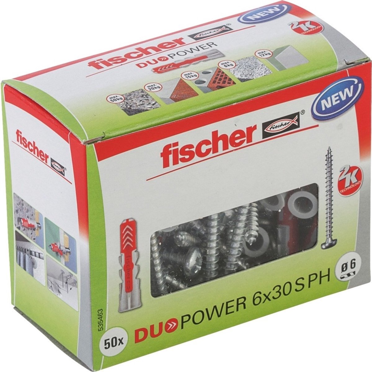 Fischer duopower 6x30 mit Linsenkopfschraube