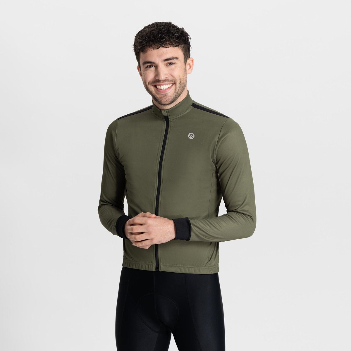Rogelli core fietsshirt heren lange mouwen - wielershirt - comfort fit - groen - maat 3xl