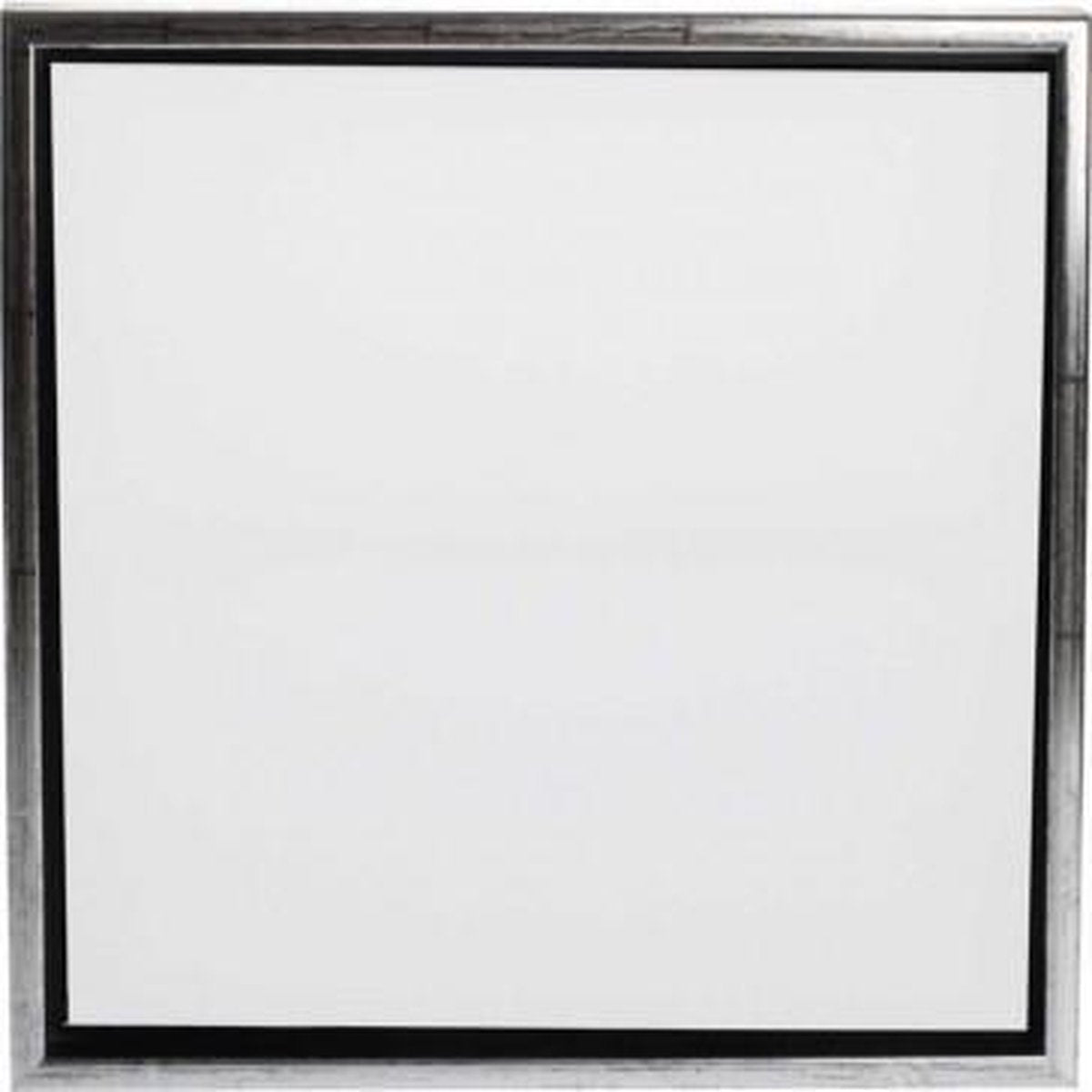 Creativ Company Leinwand mit Rahmen, Größe 40x40 cm, 360 gr, Antiksilber, Weiß, 1 Stück