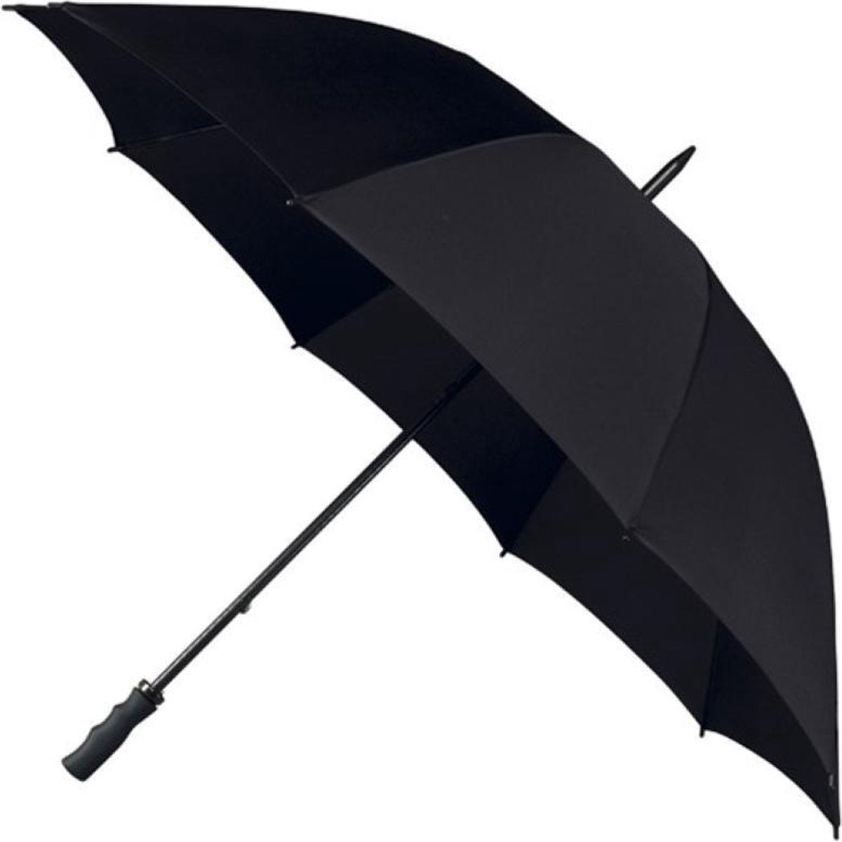 Falcone - Sturmschirm - ø 130 cm - Golfschirm - winddicht - Schwarz