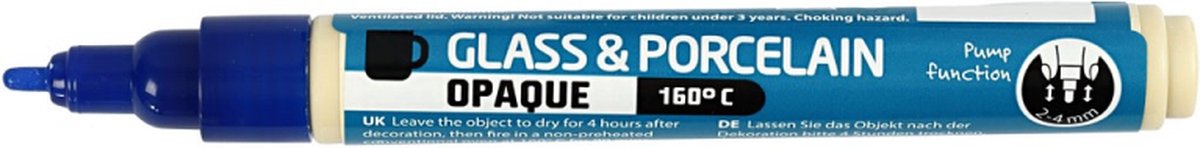 Creativ Company Glass und Porzellan Start -Cover - Dunkelblau