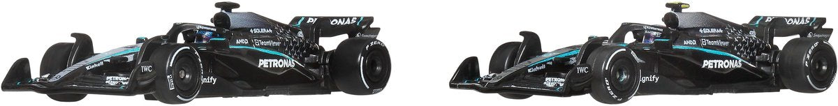 Hot Wheels Premium Formel 1 Set mit 2 Autos – AMG Petronas Formel 1 Team Russell und Antonelli