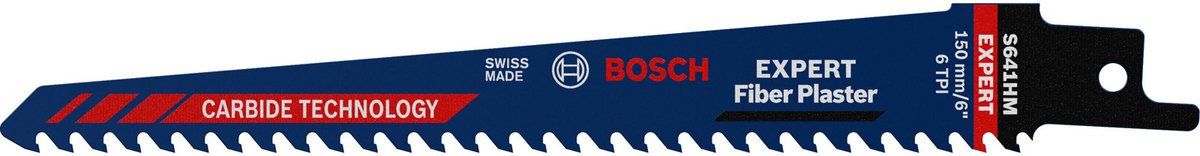 Bosch Zubehör 2608900407 Expert „Faserputz“ S 641 HM Säbelsägeblatt, 1 Stück Sägeblattlänge 150 mm 1 Stück