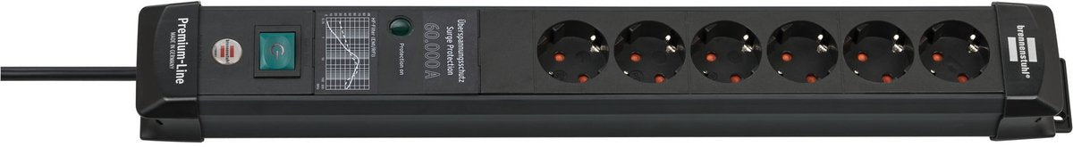Brennerstuhl Premiumlinie | üss 6 fach | schwarz | *der* 60ka-Filter | 3m | h05vv-f3g1.5 1951160401