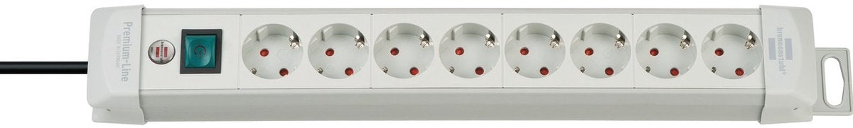 Brennerstuhl premium-line steckdosenleiste 8-fach lichtgrau 3m h05vv-f 3g1,5 - 1955580100