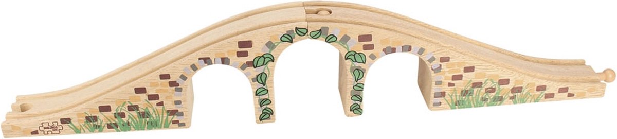 Bigjigs Holzschienen - Brücke mit 3 Bögen