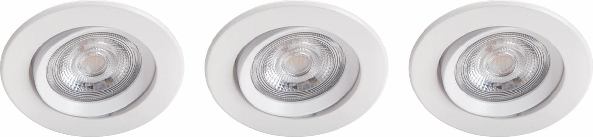 Philips led philips sparkle inbouwspot - 3-lichts - wit