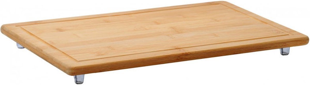 Kesper fsc® Holzschneidebrett Abdeckplatte Bambusholz, mit Saftkante | Schneidebrett | Herdabdeckplatte | Größe 50 x 28 x 4 cm