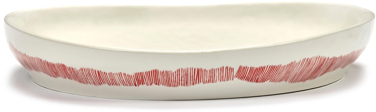 Serax - Ottolenghi Feast - Servierschale m - weiß rot - 36 ø