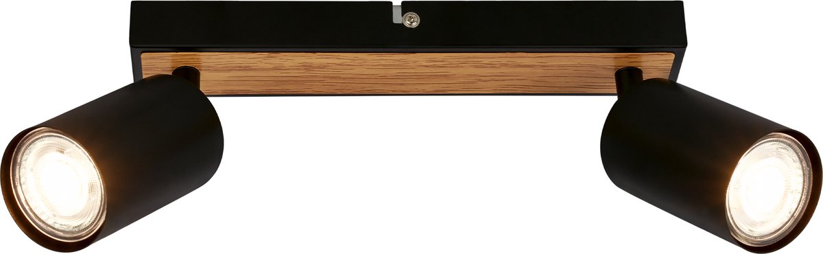 Briloner tib - Deckenstrahler - 2172024 - drehbar - Ein-Aus über Wandschalter - 15,5 x 5,5 x 25,5 cm - schwarzes Holz