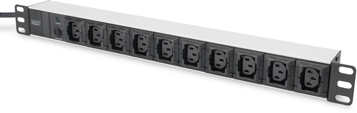 Digitus DN-95404 19 Zoll Steckdose für Patchschrank 1 er Gerätedose C13 10a schwarz