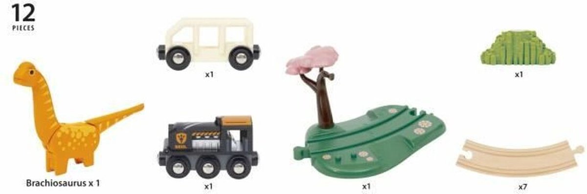 Brio Bahngleiskreis - Dinosaurier - 12-teilig