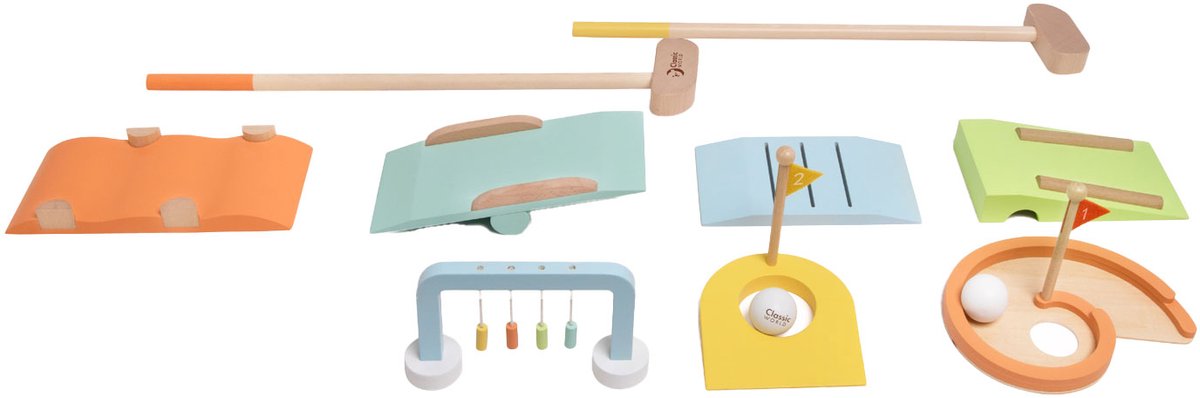 Klassiker World Wooden Golfset, 11dlg.