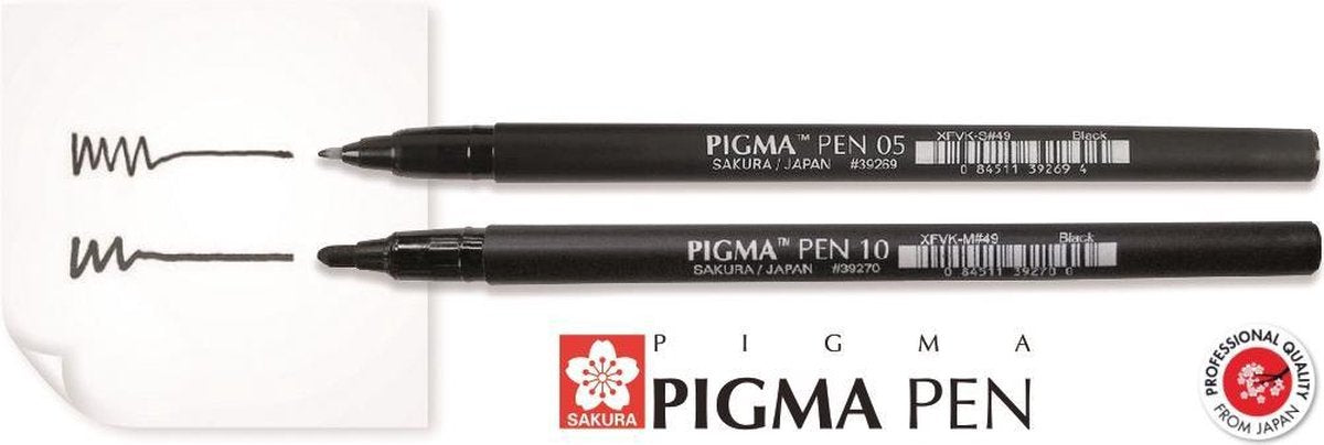 Sakura Pigma Stift schwarz Set 3