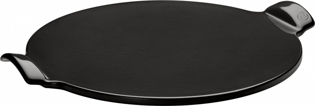 Emile Henry Pizzastein, glatte E-Box – ø365 mm – Fusain