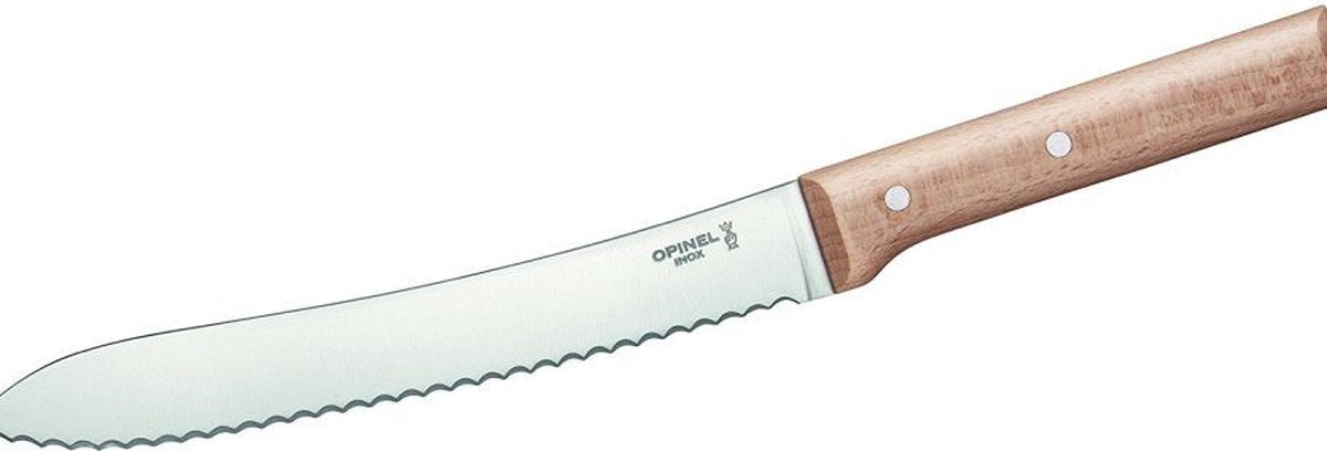 Opinel parallèle Nr. 116 Brotmesser – 21 cm – Edelstahl, Buchenholz – auf Karte