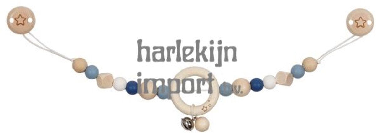 Goki Holz Kinderwagenstern Sternblau mit Clips