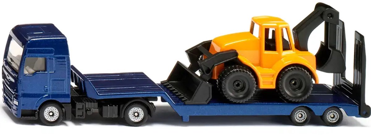 Siku 1761, Mann-LKW-Spielzeug mit Bagger, Maßstab 1:87, Metall-Kunststoff