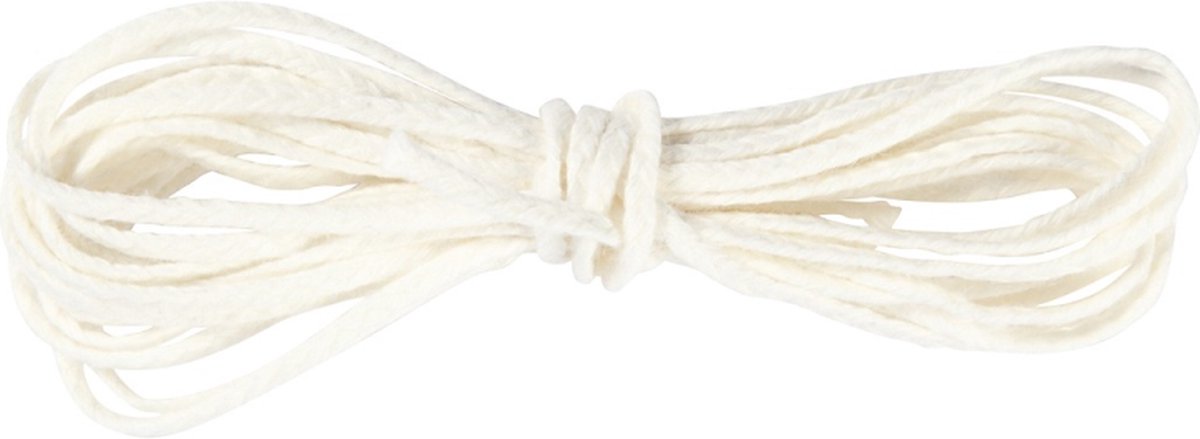 Creativ Company Flat Wick für Kerzen von Beeswas (2-3 mm), 3m