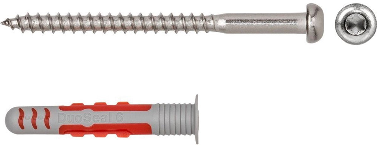 Fischer Duoseal 6 x 38 mit Flachkopfschraube aus Edelstahl A2