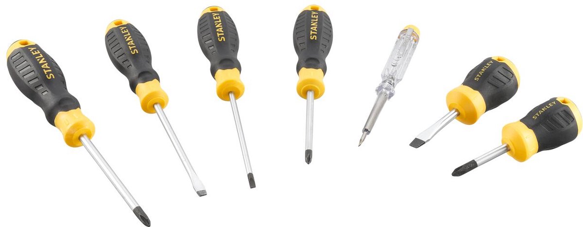 Stanley STHT16166-0 Cushion Grip™ Schraubendreher-Set PH SL Spannungsprüfer – 6-teilig