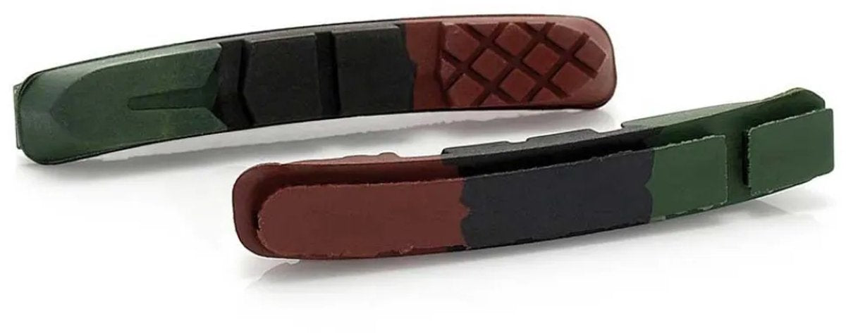 XLC BS-X09 Ersatzbremsbeläge – Ersatzteil – Set mit 4 Stück – 72 mm – grün schwarz rot