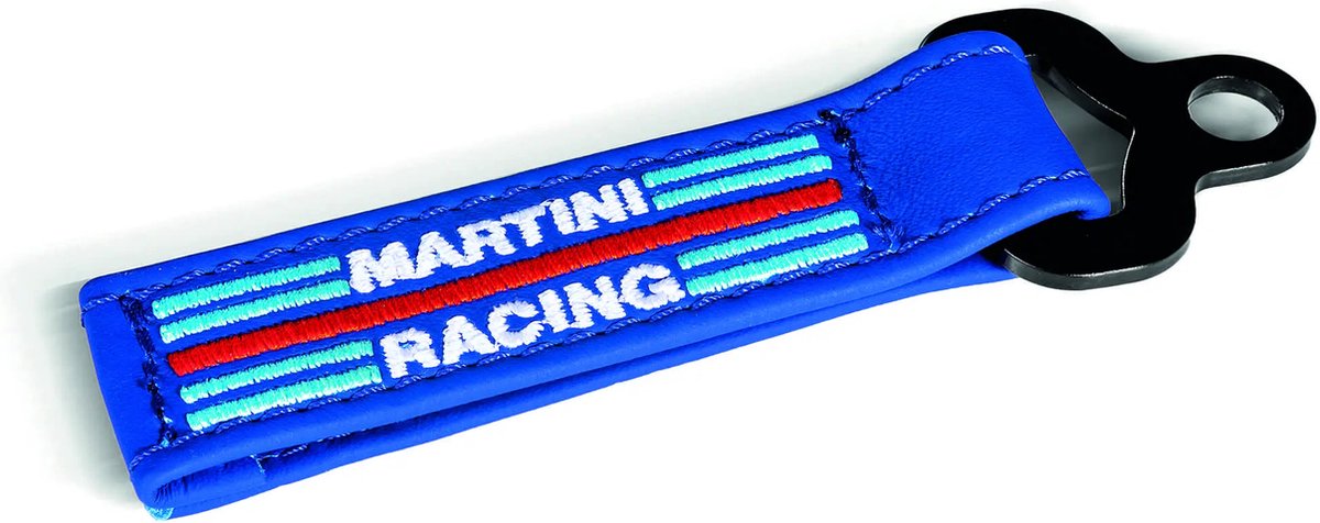 Sparco Martini Racing Schlüsselanhänger aus Leder, Martini Racing, Blau, Einheitsgröße
