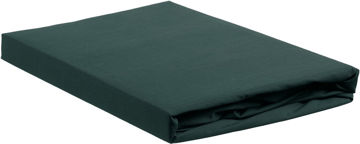 Ambiante katoen - topper hoeslaken - 160x200 - donker groen