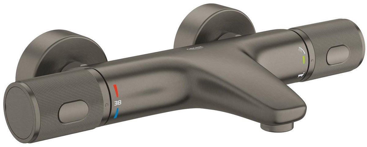 Grohe precision feel badthermostaatkraan – 150 mm – cooltouch – turbostat – progrip – geborsteld hard graphite