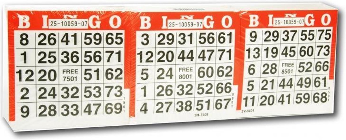 Engelhart bingokaarten 1500 vellen – eenkleurig voor eenmalig gebruik – bingo accessoire voor spelavonden evenementen –