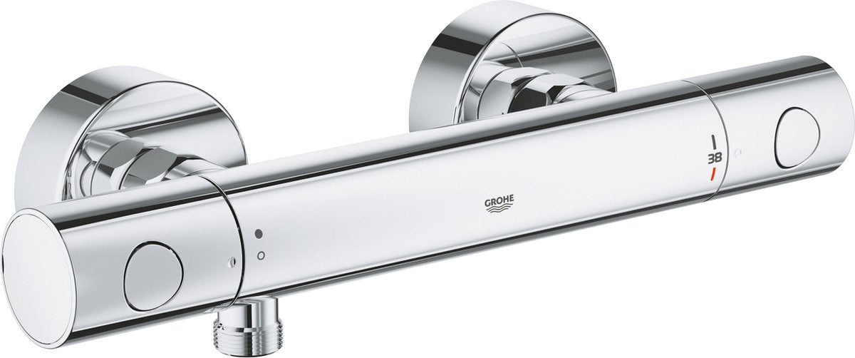 Grohe Precision Get Thermostat-Duscharmatur – 15 cm – wassersparend – inklusive Kupplungen – Chrom