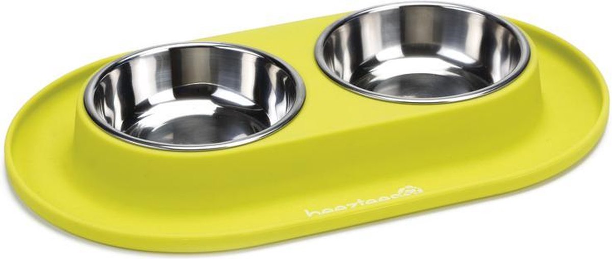 Beeztees - dinerset hond - siliconen - groen - 31x19x3,5 cm
