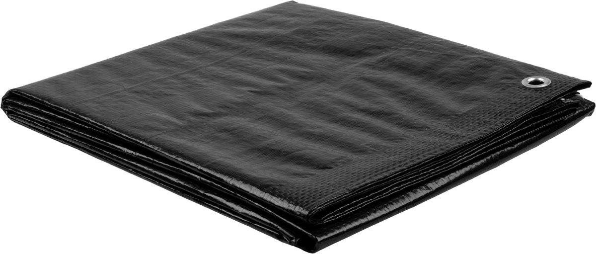 Abbey camp gronddoek waterdicht - 400 x 300 cm - pe grondzeil - met metalen ringen