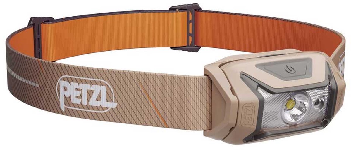 Petzl tikka core - hoofdlamp - 450 lumen - compact en oplaadbaar - voor kamperen, wandelen en fietsen - bruin