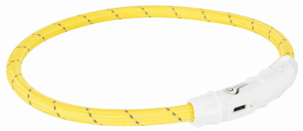 Trixie leuchtendes Hundehalsband Flash USB TPU Nylon orange