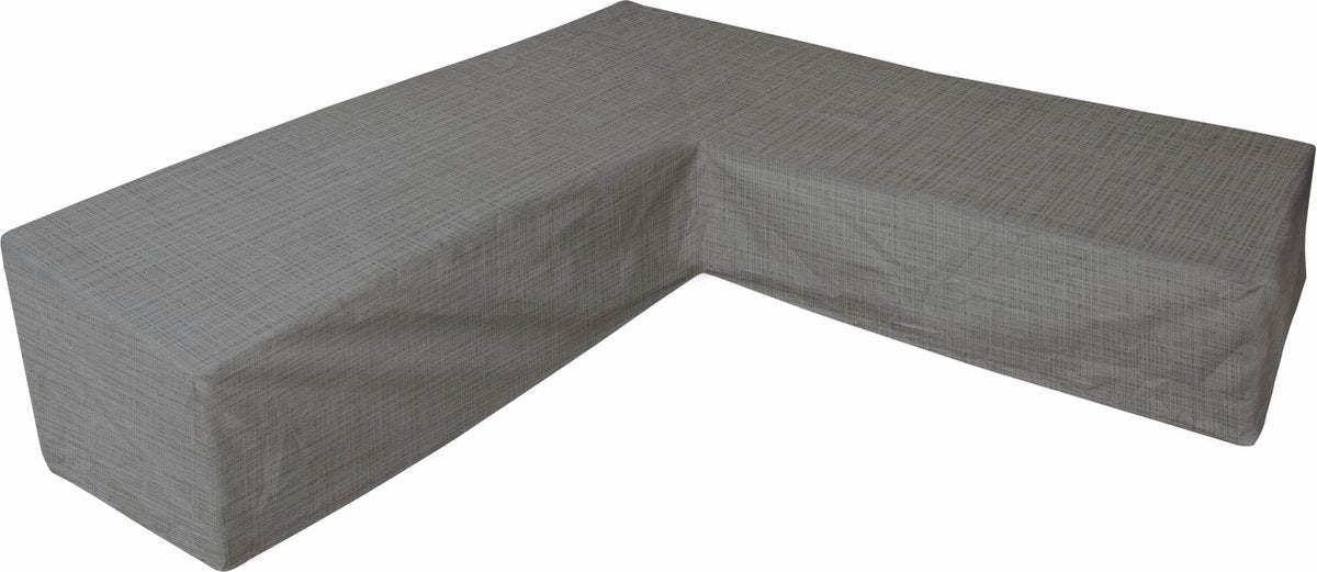 Eurotrail waterdichte hoes voor l vormige loungeset, hoekbank, cantonic 255x255x100 70 cm, grijs
