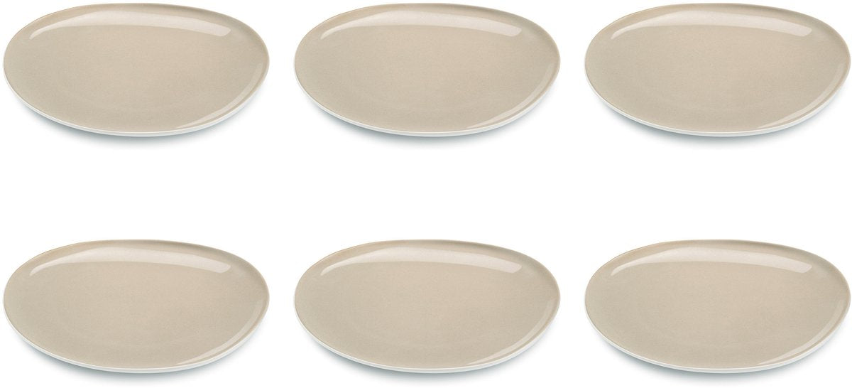Medard de Noblat – Oslo-Leinen – Speiseteller 28 cm – 6 Stück – Steingut