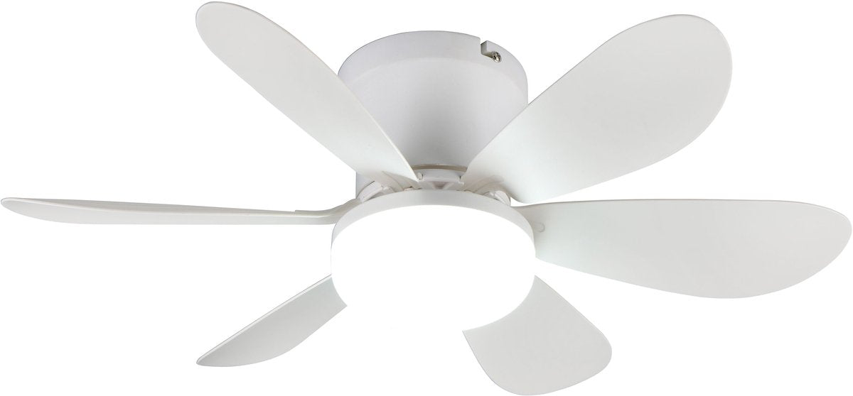 Rl Live Your Light Reality Lund - Deckenventilator - Weiß Matt - inkl. 1x SMD 8W - Licht separat schaltbar - Fernbedienung - dimmbar - stufenlos einstellbare Lichtfarbe - Nachtlicht - Memory-Funktion - 3 Geschwindigkeitsstufen - Timer - Sommer und Winter